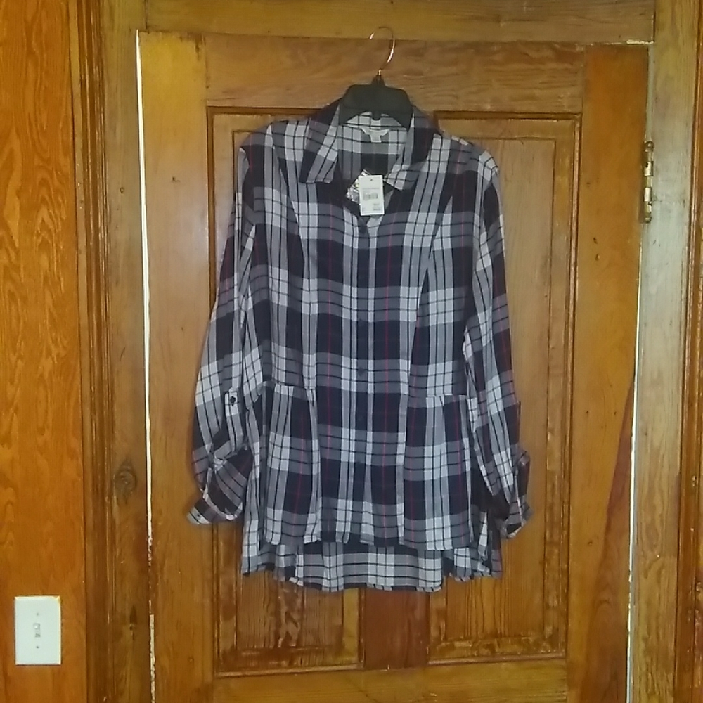 Women plaid shirt